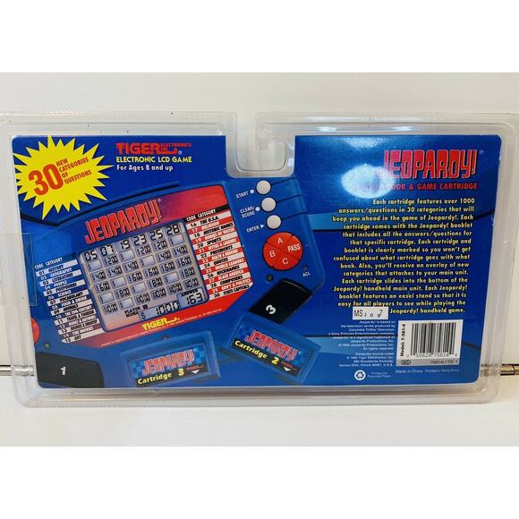 Vintage 1995 Tiger Electronics Jeopardy LCD Game Cartridge #4 Brand New - Picture 2 of 4